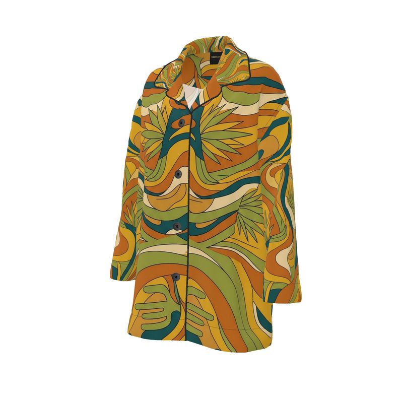 Mansamoo Sunset Swirl Luxury Pima Cotton Pyjama Top
