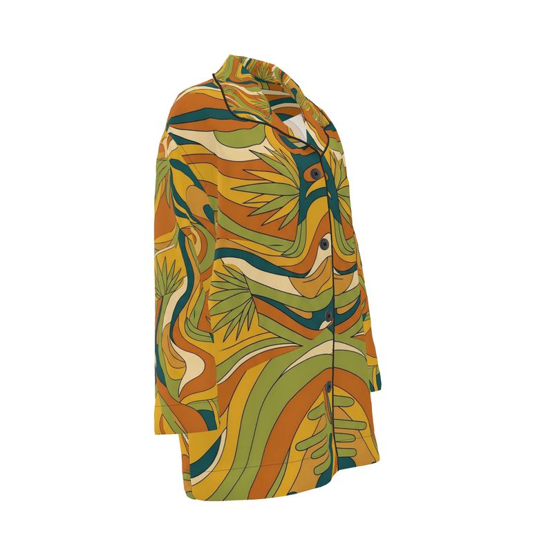 Mansamoo Sunset Swirl Luxury Pima Cotton Pyjama Top