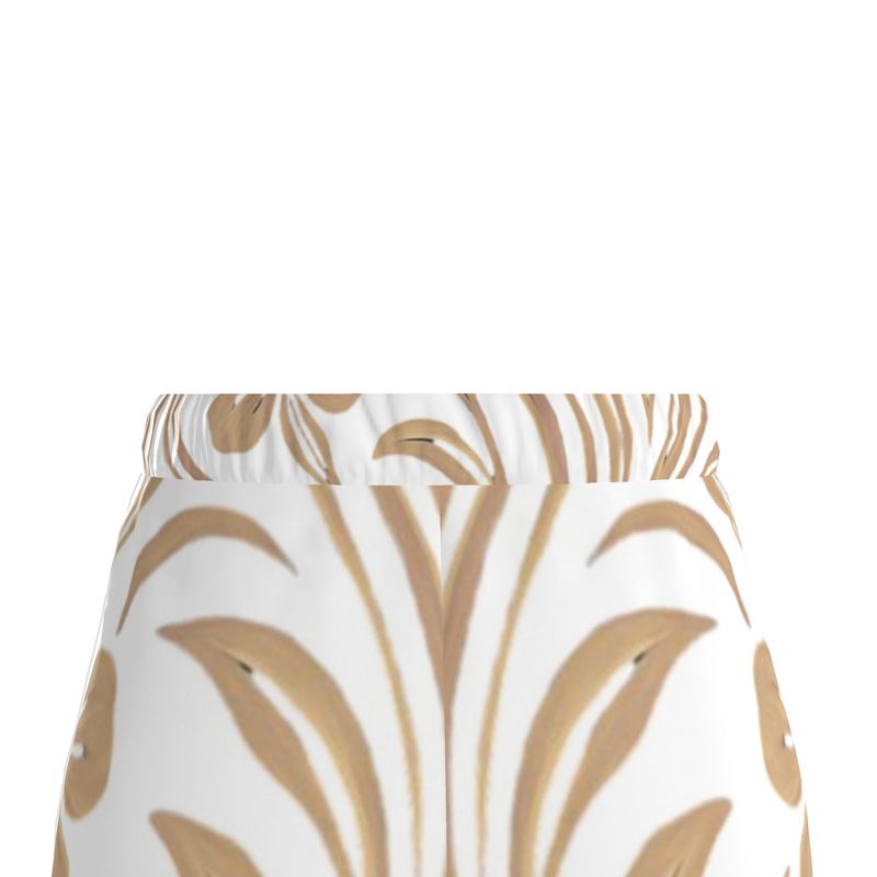 Mansamoo Champagne Flora Luxury Pima Cotton Pyjama Trousers