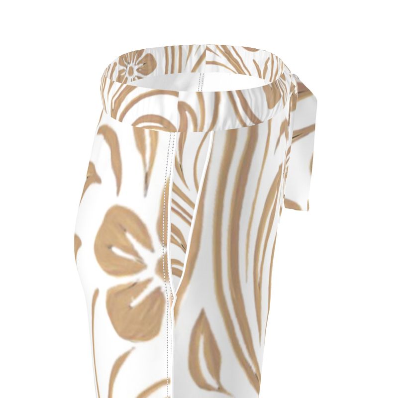 Mansamoo Champagne Flora Luxury Pima Cotton Pyjama Trousers