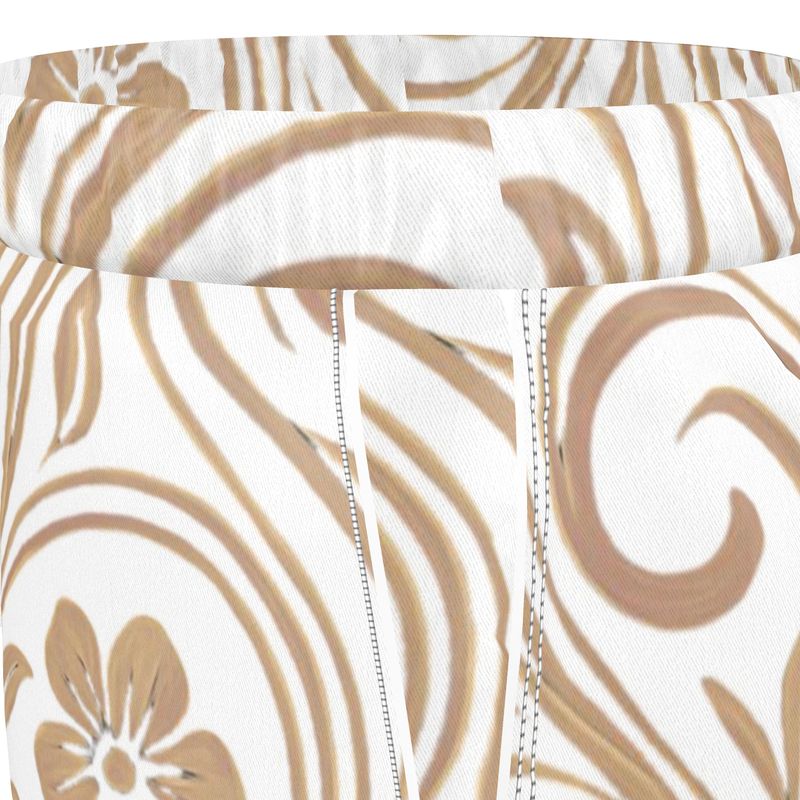 Mansamoo Champagne Flora Luxury Pima Cotton Pyjama Shorts