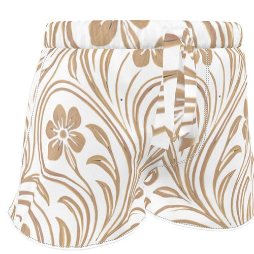 Mansamoo Champagne Flora Luxury Pima Cotton Pyjama Shorts