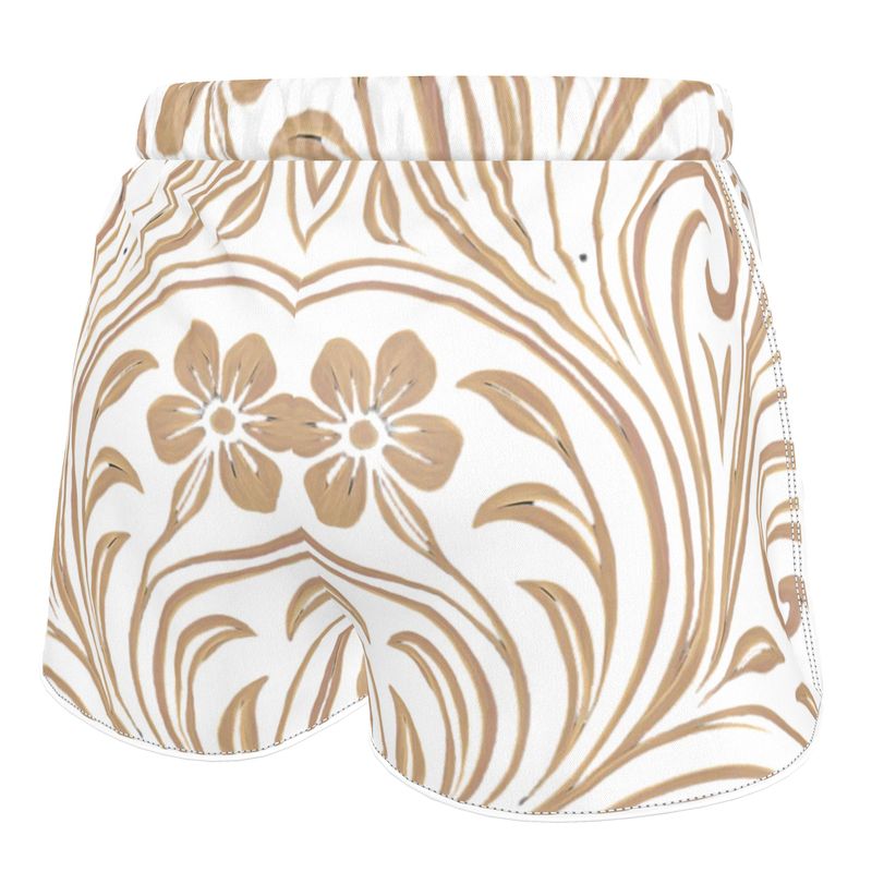 Mansamoo Champagne Flora Luxury Pima Cotton Pyjama Shorts