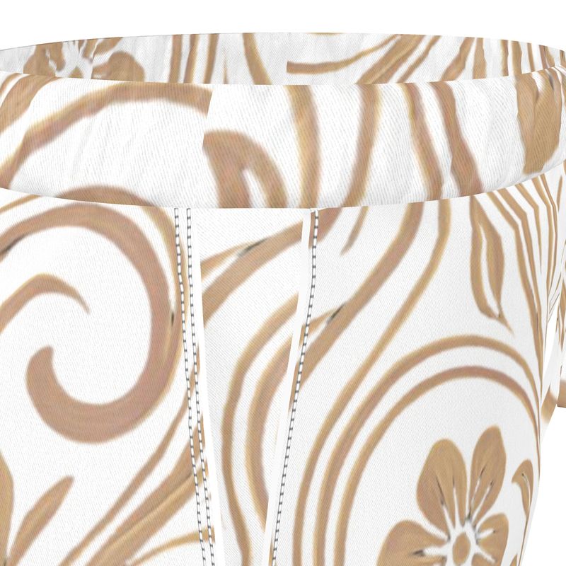 Mansamoo Champagne Flora Luxury Pima Cotton Pyjama Shorts
